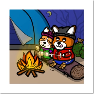 Camping Corgis Posters and Art